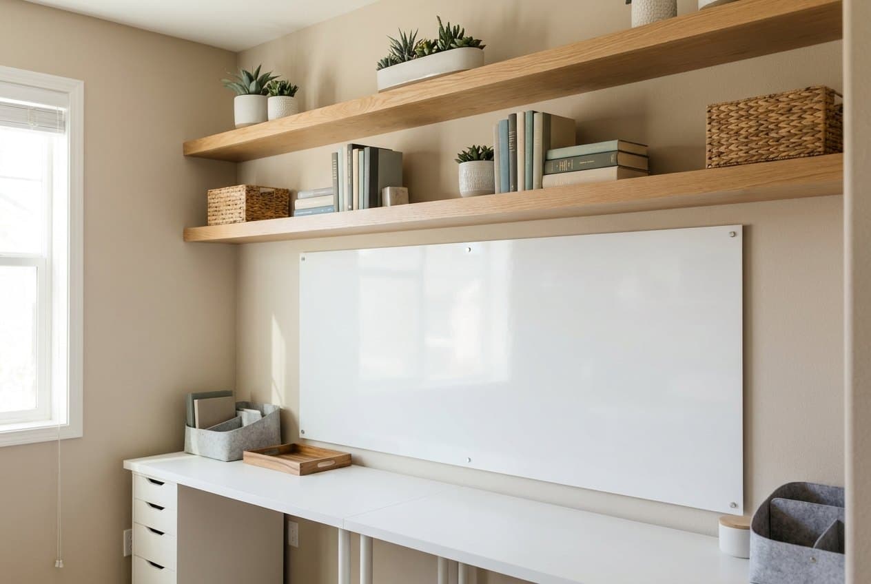 Modern office with assembled workstations and partitions