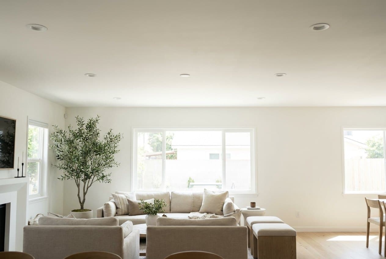 Seamless wall with matched knockdown texture